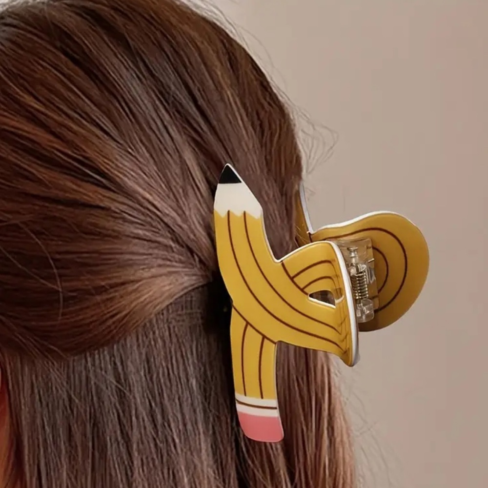 Pencil Shaped Acrylic Hair Claw Clip